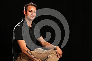 Good Looking Young Man in Studio