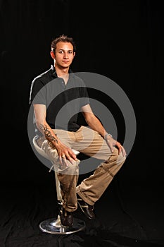 Good Looking Young Man in Studio