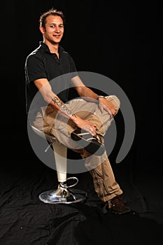 Good Looking Young Man in Studio