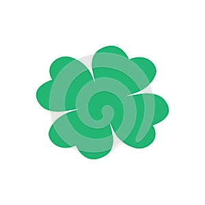 Good luck four leaf clover flat icon for apps and websites