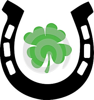 Good Luck Horse Shoe and Shamrock