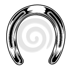 Good Luck Lucky Horseshoe Vector tattoo illustration