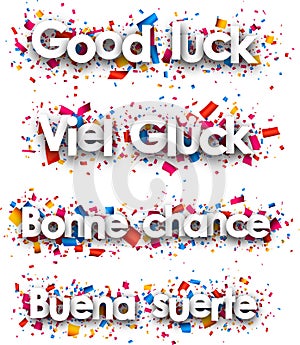 Good luck paper backgrounds. photo