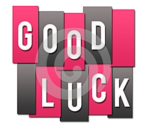 Good Luck Pink Grey Stripes Group