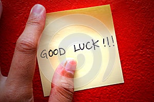 Good Luck Post-It Note