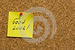 Good luck post-it note