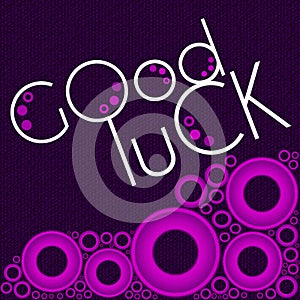 Good Luck Purple Pink Rings