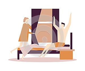 Good morning - flat design style colorful illustration