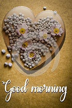 Good morning flower buds card illustration photo