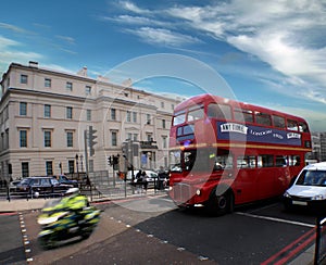 Good morning London, busy street .