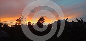 Good morning Mount Slamet Indonesia, Central Java, Tegal Regency, Bumi Java District