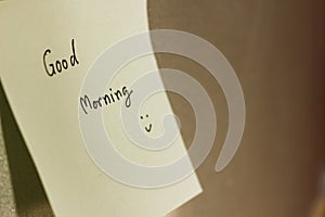 Good morning text in a note is stuck