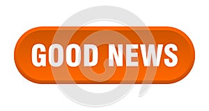 good news button. rounded sign on white background