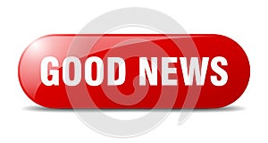 good news button. sticker. banner. rounded glass sign