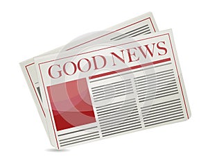 Good news newspaper illustration design