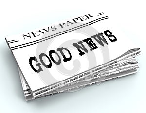 Good News Represents Receiving Great Info 3d Rendering