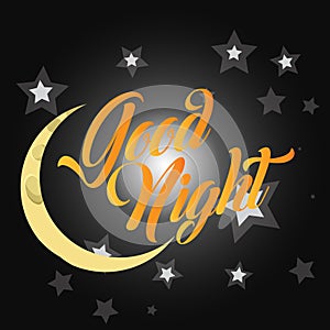 good night logo design vector