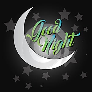 good night logo design vector