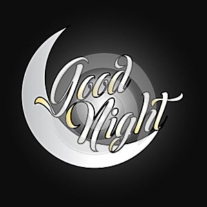 good night logo design vector