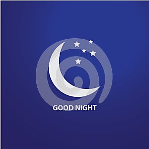 Good Night Logo Vector Template Design