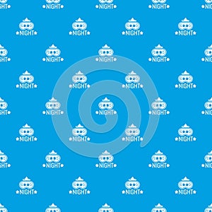Good night pattern vector seamless blue