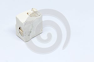 A good piece of nougat candy on white background
