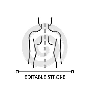 Good posture linear icon