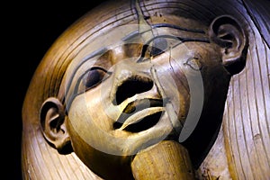 Sphinx, wooden sarcophagus photo