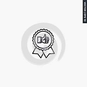 Good reward icon, linear style sign for mobile concept and web design