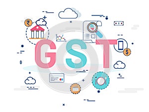 Good Service Tax GST concept.