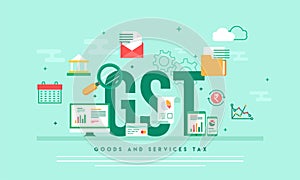 Good Service Tax GST concept.