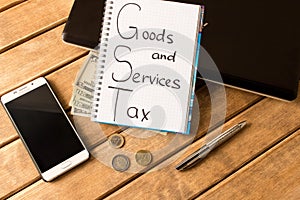 Good service and tax . Laptop, pen, coins,banknotes, smartphone