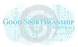 Good Sportsmanship word cloud.