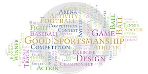 Good Sportsmanship word cloud.