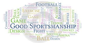 Good Sportsmanship word cloud.