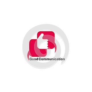 Good thumb bubble talk communication symbol vector