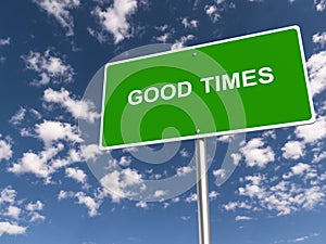 good time traffic sign on blue sky photo