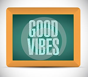 good vibes board sign concept illustration