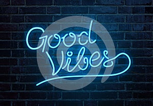 Good vibes neon sign