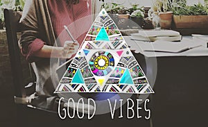 Good Vibes Positive Thinking Optimistic Concept