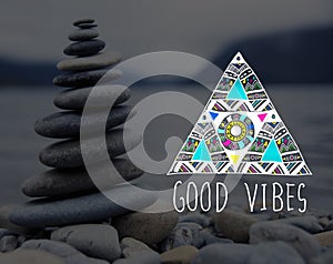 Good Vibes Positive Thinking Optimistic Concept