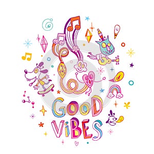 Good vibes - vector illustration