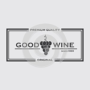 good wine label. Vector illustration decorative design