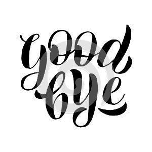 Goodbye lettering text typography. Farewell party banner, postcard, gift card. Retirement or leaving party sign. Vector eps 10