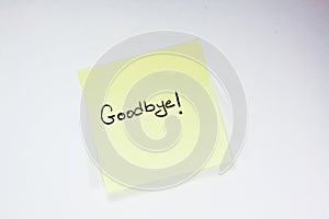 Goodbye note photo