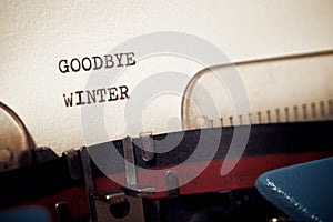 Goodbye winter concept