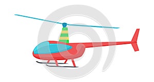 Goodly Toy of Color Helicopter Vector Illustration