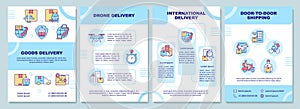 Goods delivery brochure template