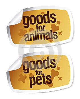 Goods for pets stickers