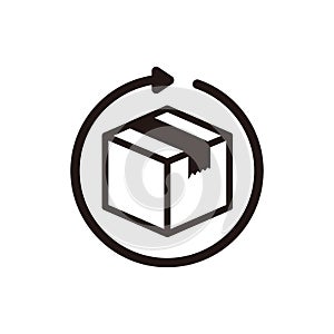 Goods returnable icon illustration